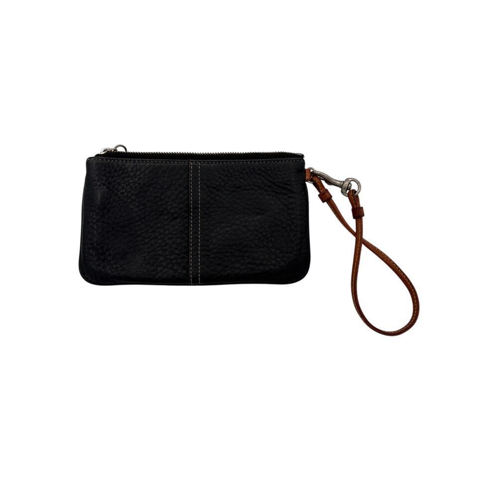 Women’s Coach Black Leather Wallet w/ Brown Removable Strap - Picture 3 of 4